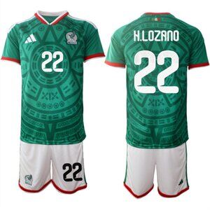 Hirving Chucky Lozano Green 2026 WC Soccer Jersey Suit
